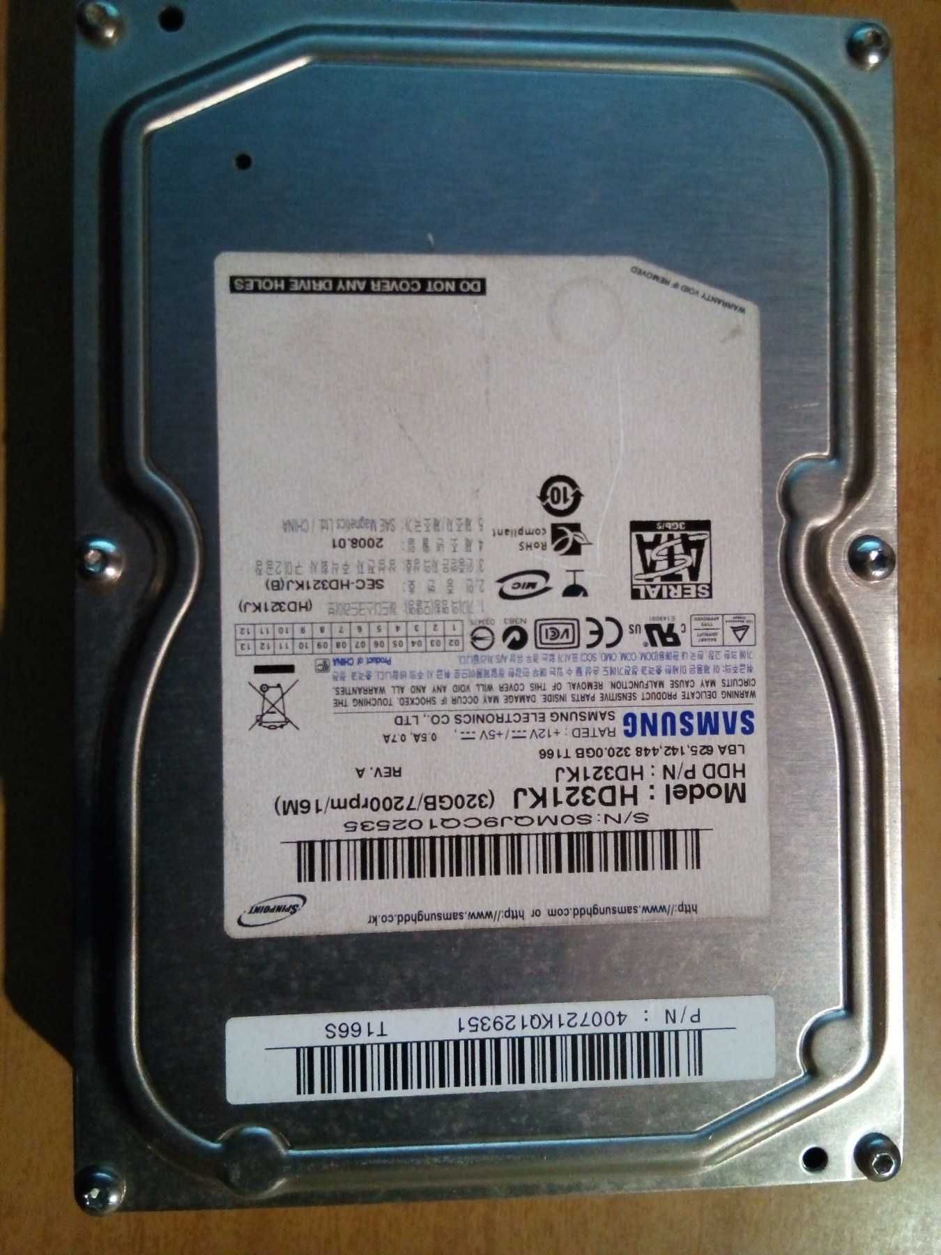 Жёсткий диск винчестер HDD 320Gb 82Gb SATA2 SSD 120Gb SATA3