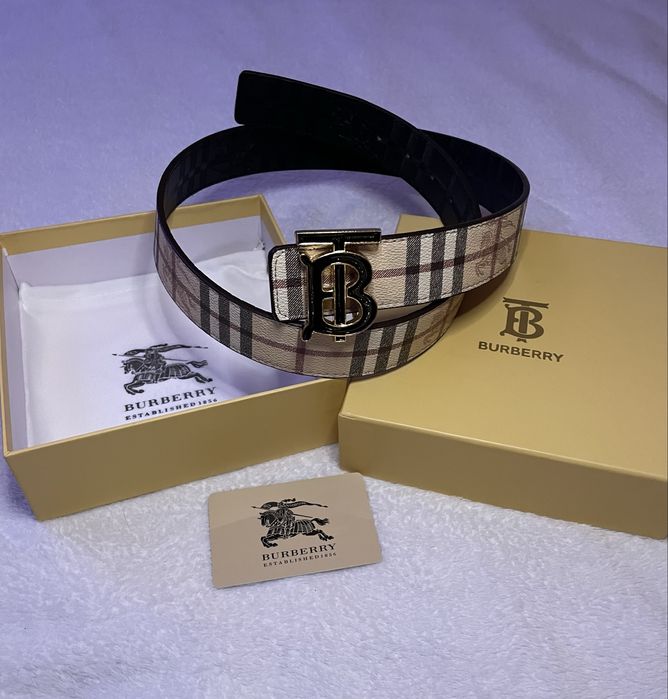 Pasek Burberry dwóchstrony