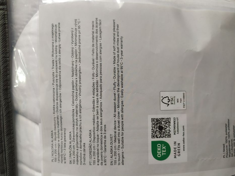 Nowa kołdra Alaska całoroczna Smukee Home home 155 x 200 cm