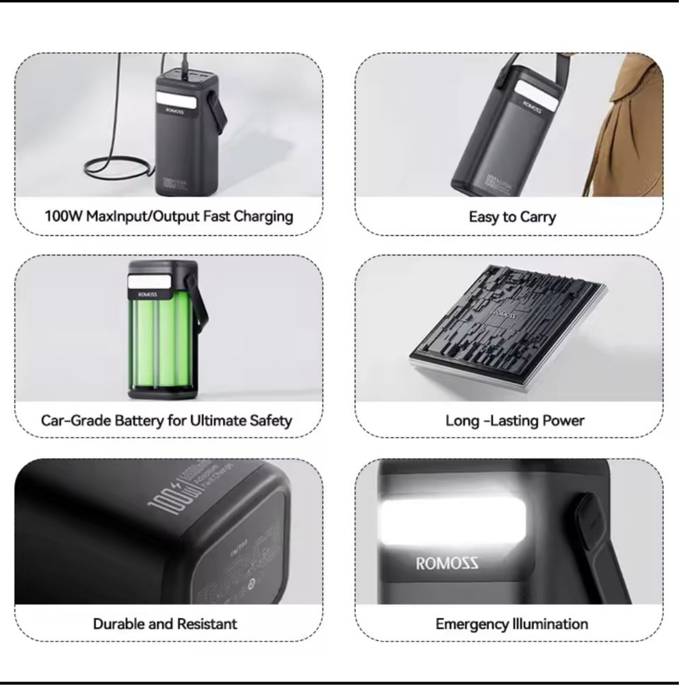 Romoss power bank 100 w 60000 mAh