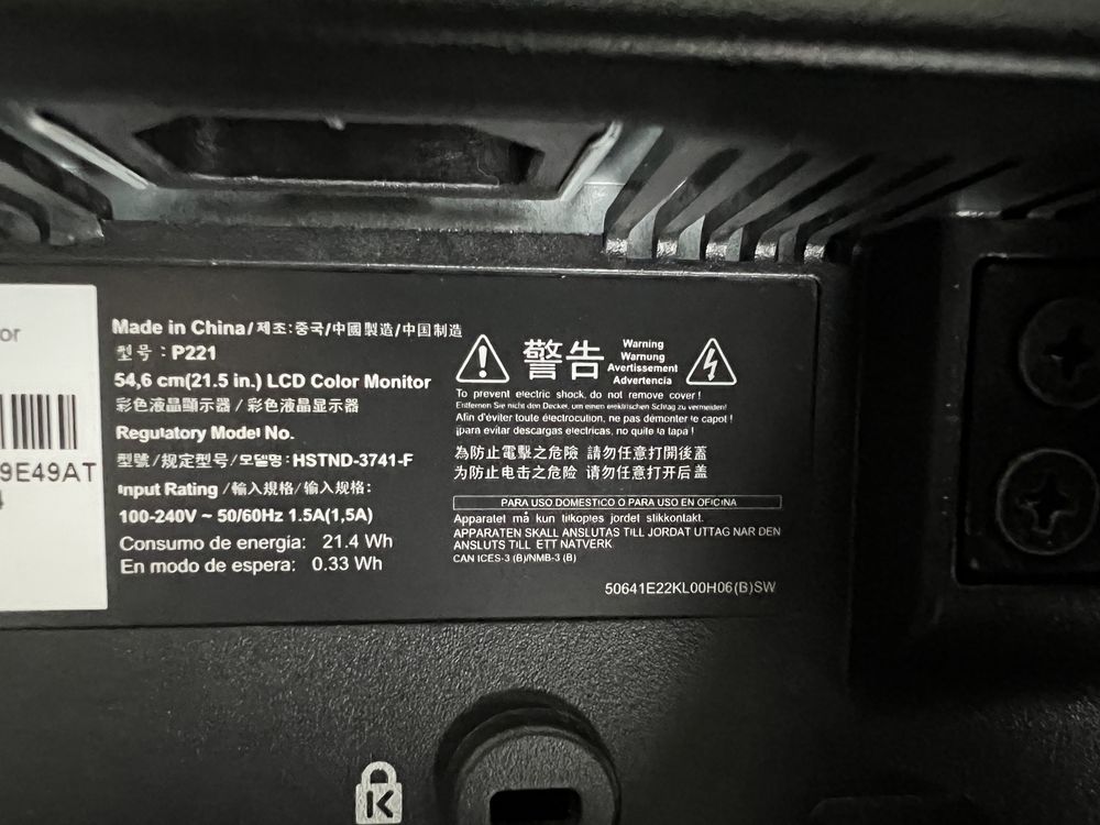 Monitor 21,5’ LCD