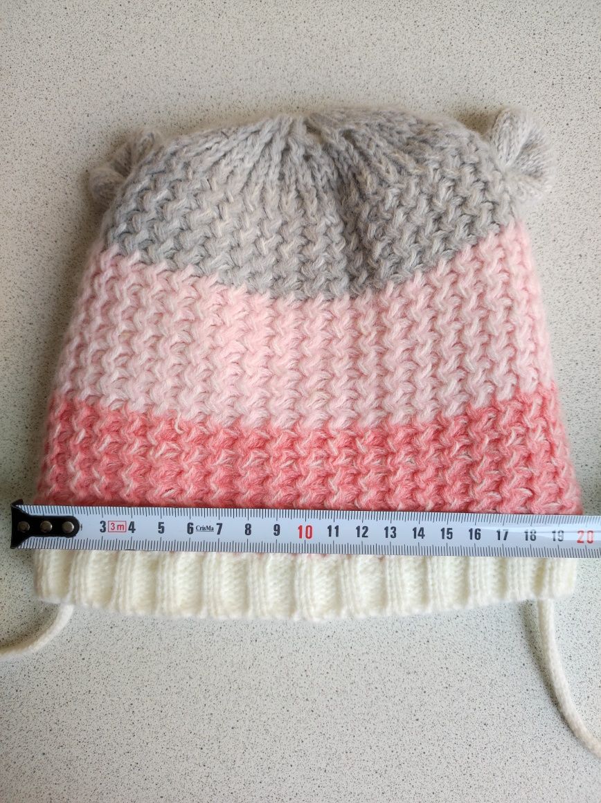 Тепла зимова шапка Topomini для дівчинки 2 роки, розмір 50