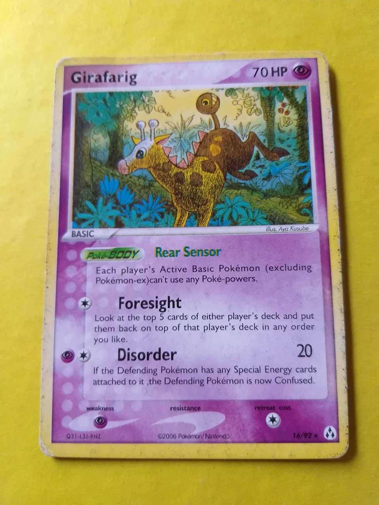 Pokemon Card- Girafarig 70 HP