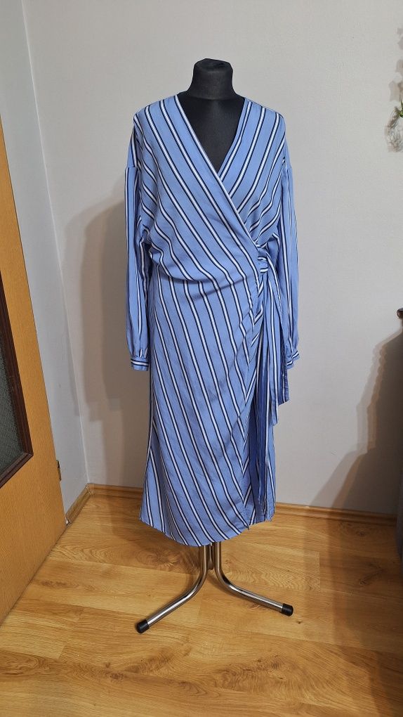 Sukienka kopertowa maxi r. 44 H&M