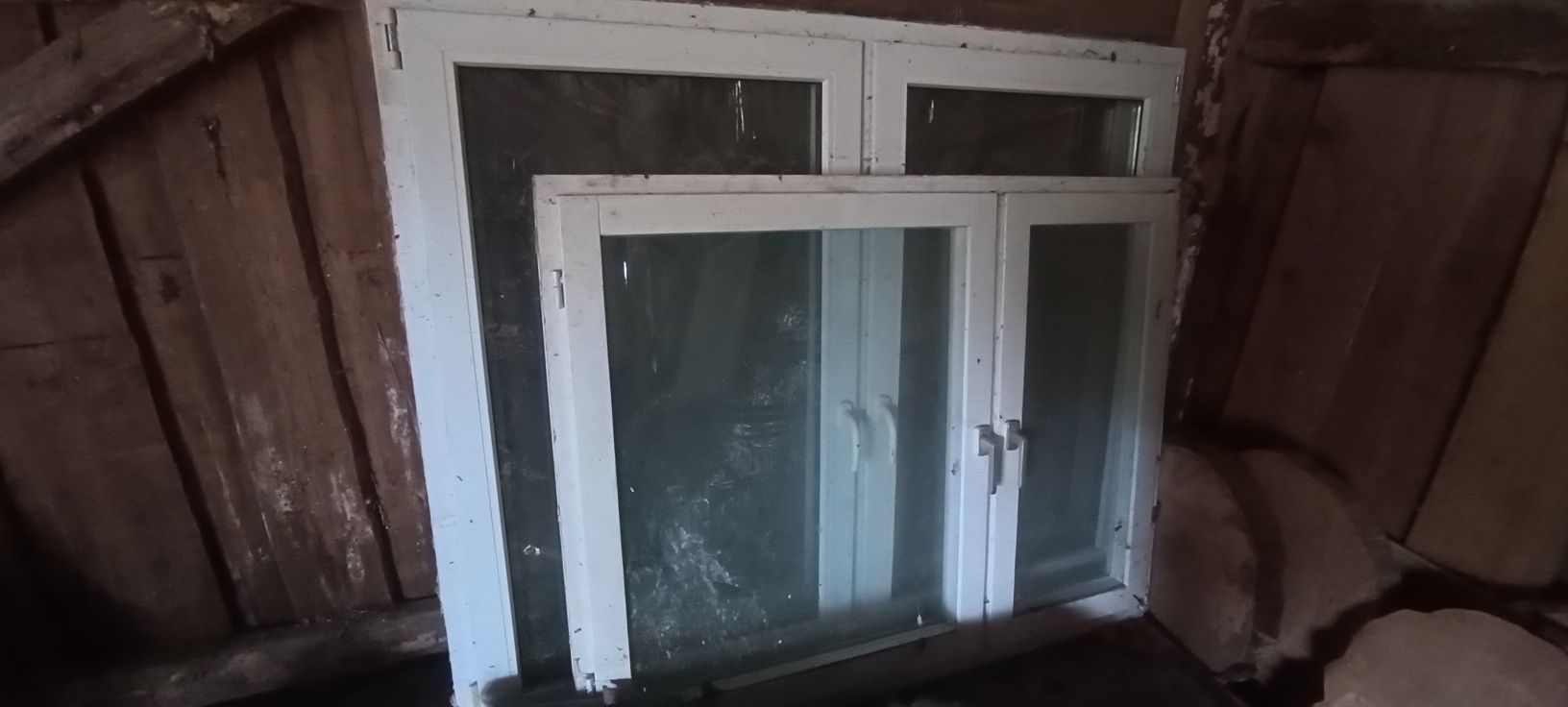 Okno z demontażu pcv, białe, 176,5 x 143,5,