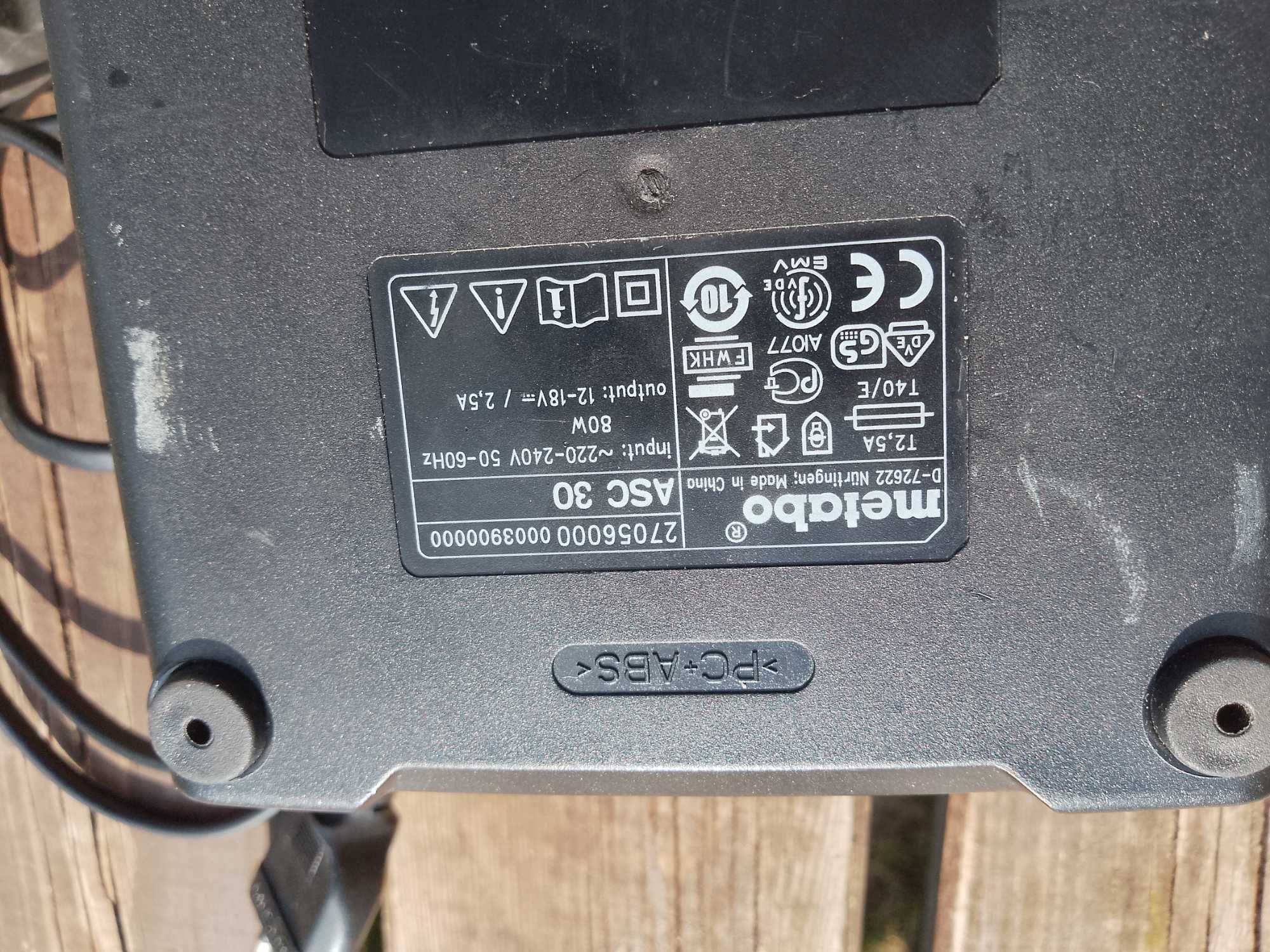 Ładowarka z baterią Metabo 18V. W bdb stanie.