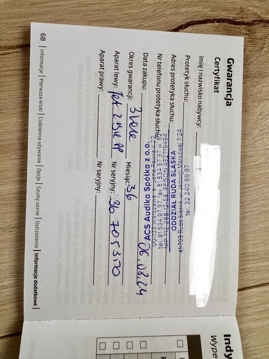 Aparat słuchowy raz użyty OTICON JET 2 BTE PP C090 - na gwarancji