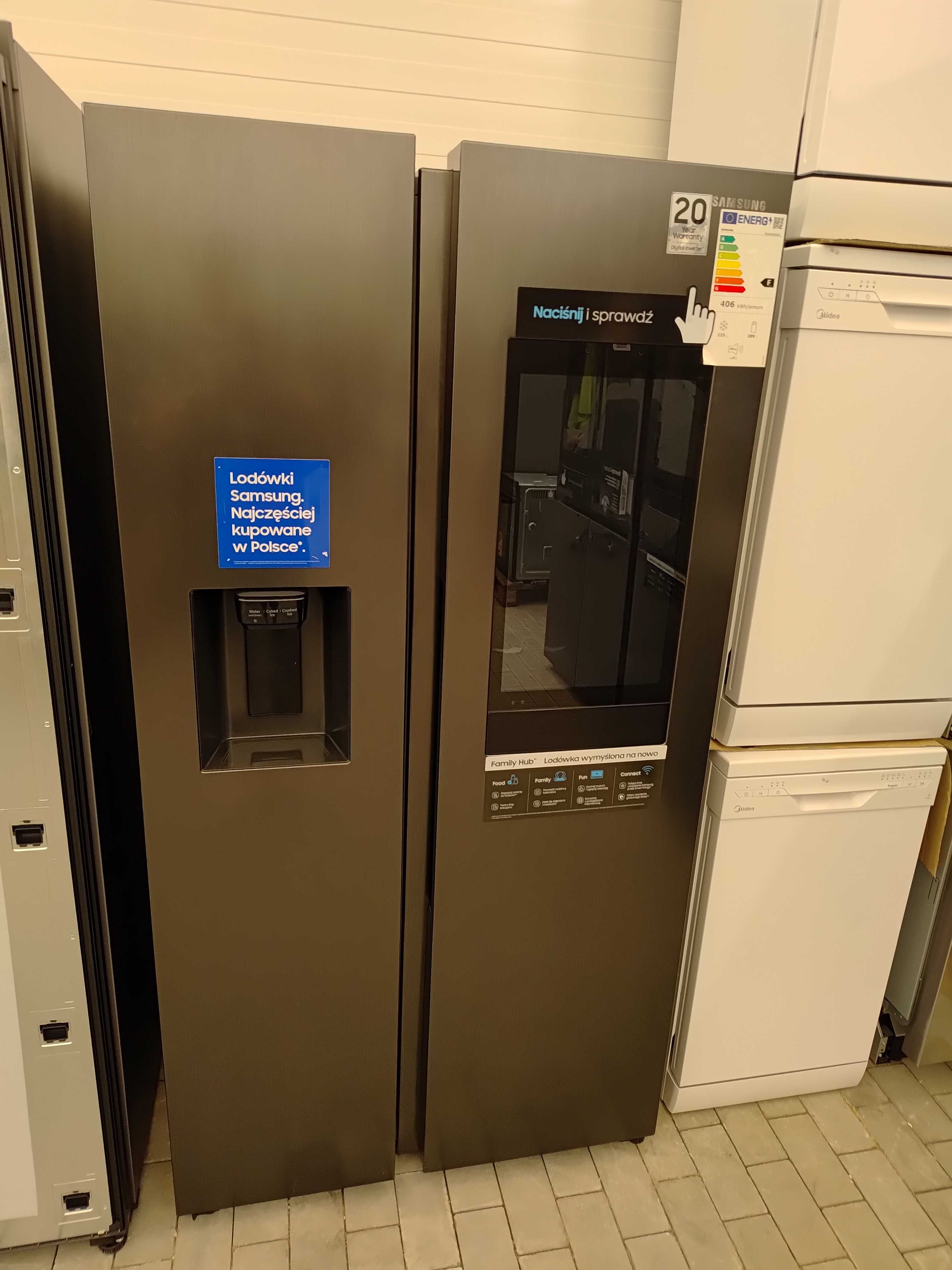 Lodówka Samsung RS6HA8880B1, Side by Side, SpaceMax™, 614 l