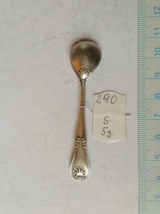 Łyżeczka ozdobna srebrna emaliowana sygnowana