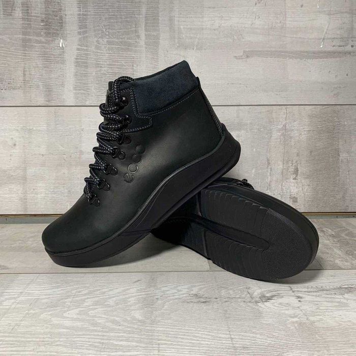 Мужские зимние ботинки Чоловічі черевикиизнатуральнойкожи.ECCOТрицвета