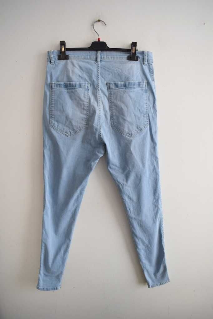 Siksilk skinny spodnie jeansy jasne męskie L w33
