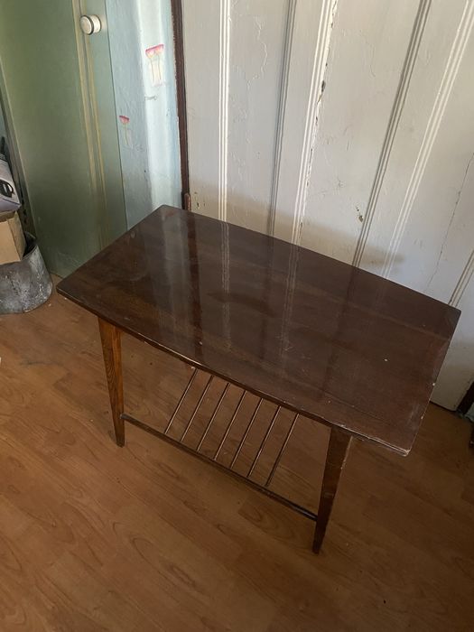 Stolik kawowy z ażurową półką PRL