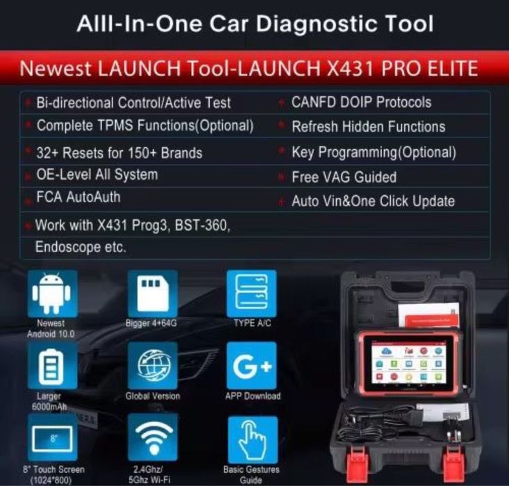 profesjonalny tester diagnostyczny Launch X431 Pro Elite V8