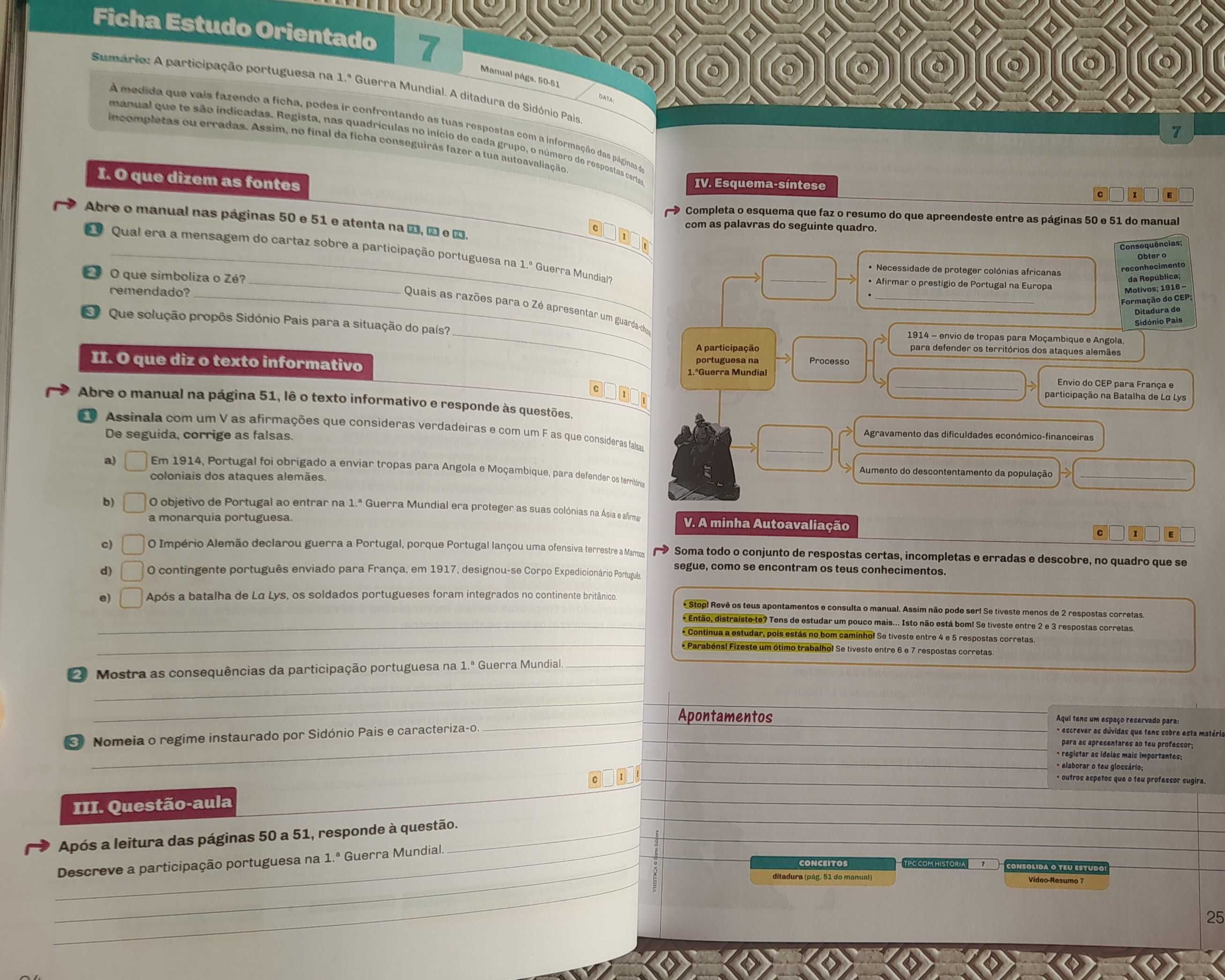 Caderno atividades 9º ano História