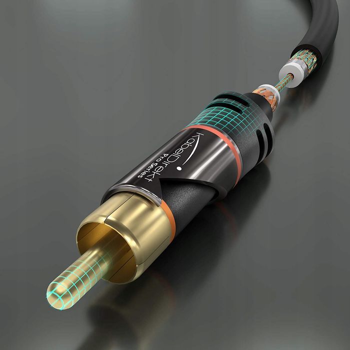 kabeldirekt wzmacniacze odbiorniki kabel audio 10m 2 x rca czarny