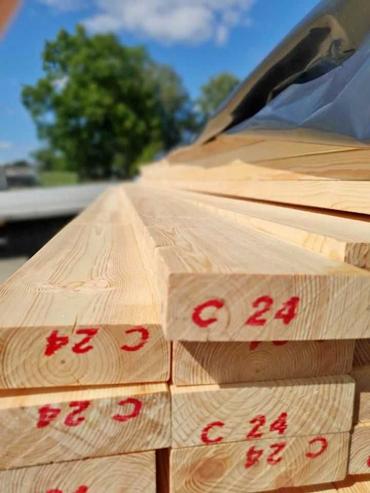 drewno konstrukcyjne C24 kantówka 45x95 45x145 45x195mm świerk 4-5,4m