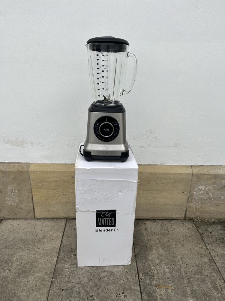 Chef Matteo blender 1 szklany kielichowy smoothie koktajle