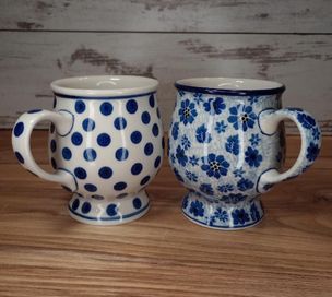 Kubek cappuccino komplet ceramika Bolesławiec
