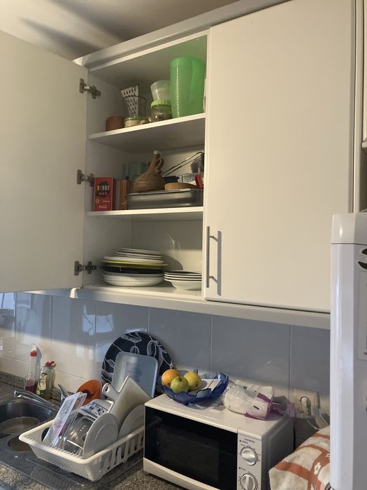 Cozinha branca c/fogão