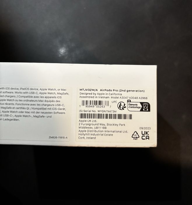 Słuchawki bezprzewodowe dokanałowe Apple Airpods Pro 2. Generacji