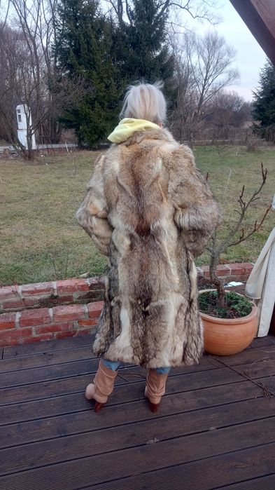 Futro naturalne długie z kojota