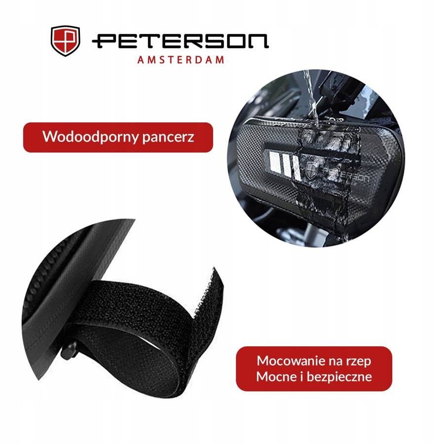 wodoodporna torba rowerowa pod ramę - peterson