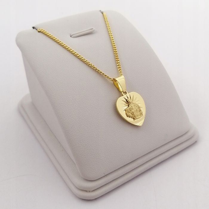 Złoty Łańcuszek Zawieszka Medalik Próba 925 + 585