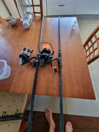 Dwa mocne, kompletne zestawy karpiowe Shimano,daiwa,tx1,Black widow