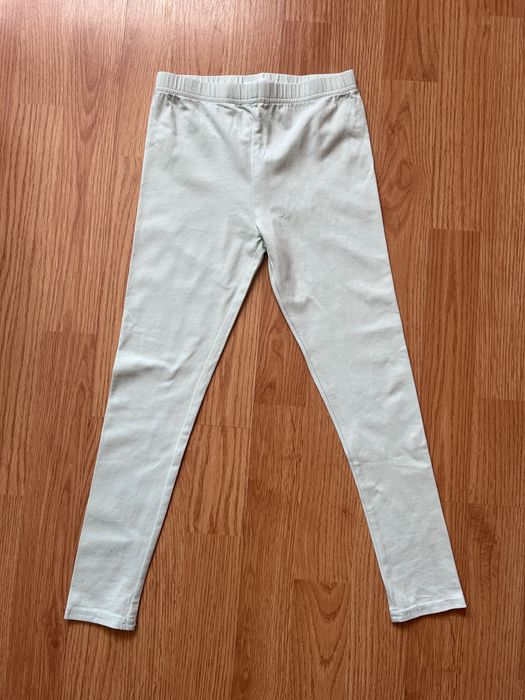 Nowe bez metki legginsy jasnomiętowe dla dziewczynki, roz 122, Sinsay