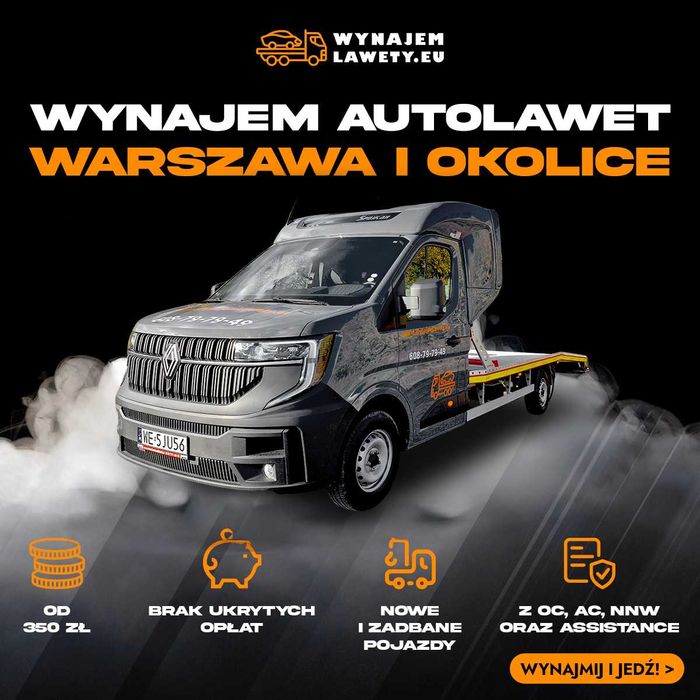 Wynajem lawety Warszawa, Transport