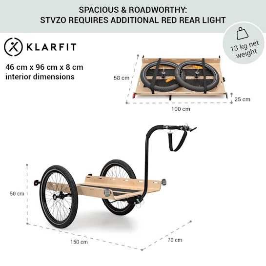 Companion Travel L przyczepka rowerowa bagażowa 40kg wózek ręczny IK17