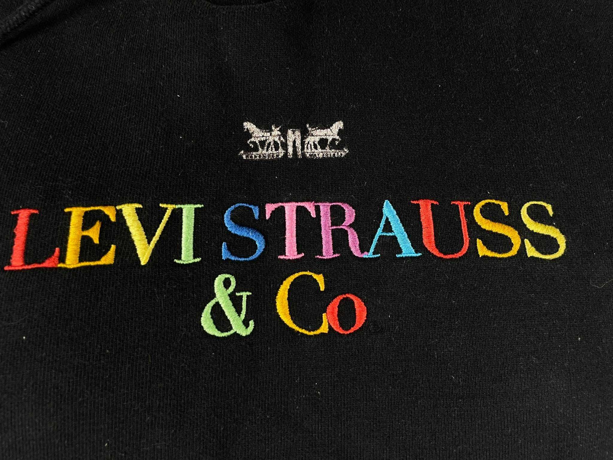 Hoodie/Bluza z kapturem Levi's Strauss czarna Oversize, boxy M