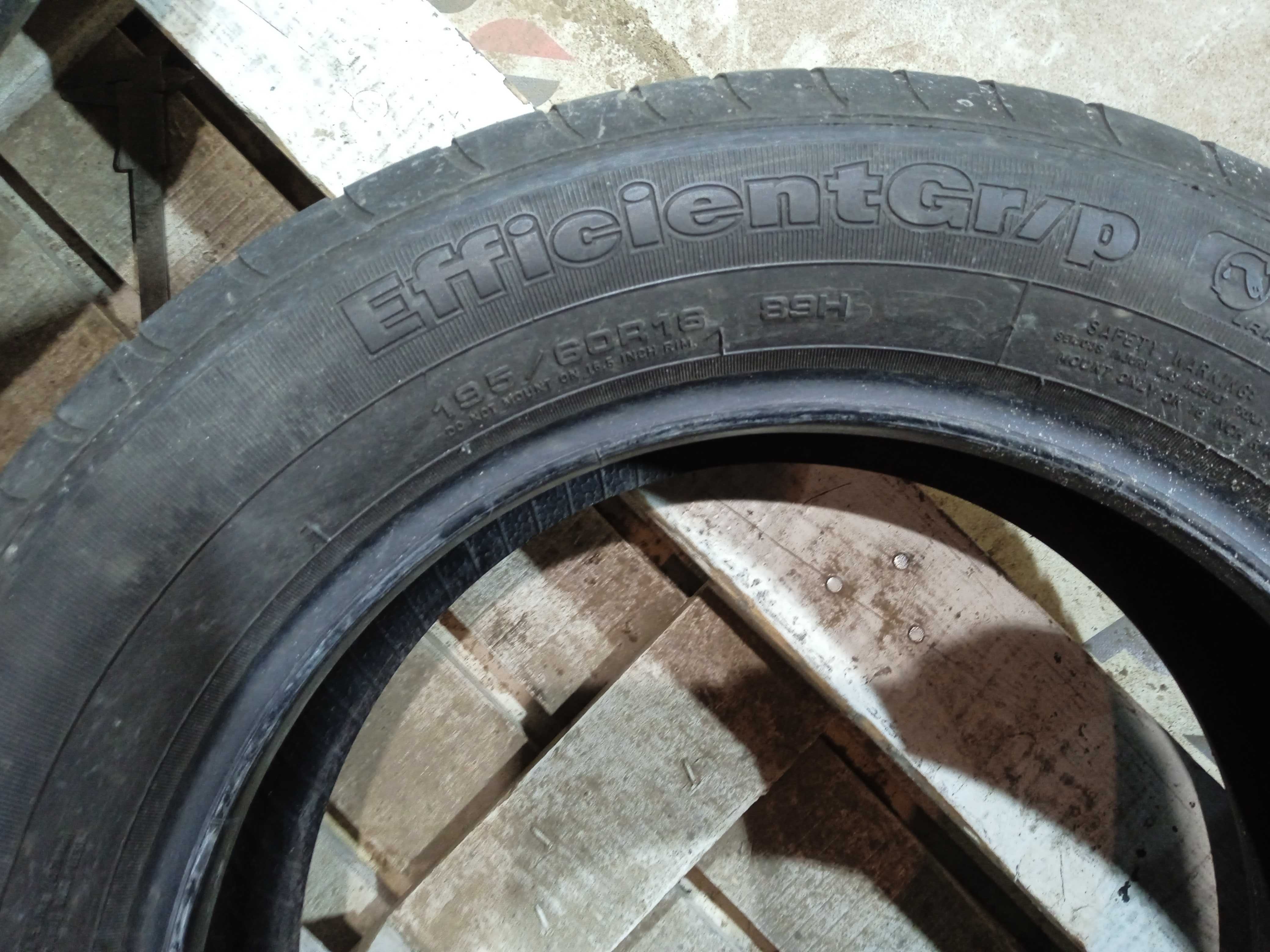 Літо 195/60 R16 goodyear efficientgrip , ціна за пару 1200 грн