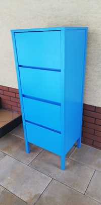 Szafka niebieska z szufladami Ikea słupek komoda bieliźniarka meble dz