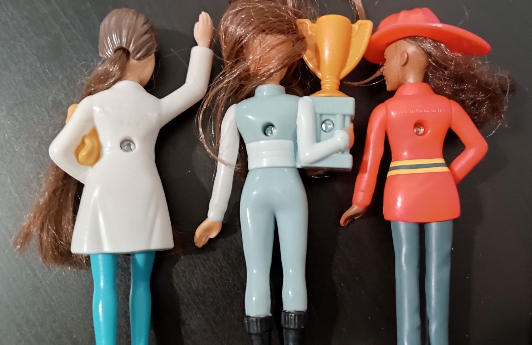 Figuras da MacDonald. Bombeiro, Enfermeira e Barbie. 12 cm
