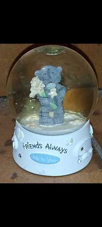 Stara Śnieżna szklana kula z misuem z misiem Friends Always Me To You