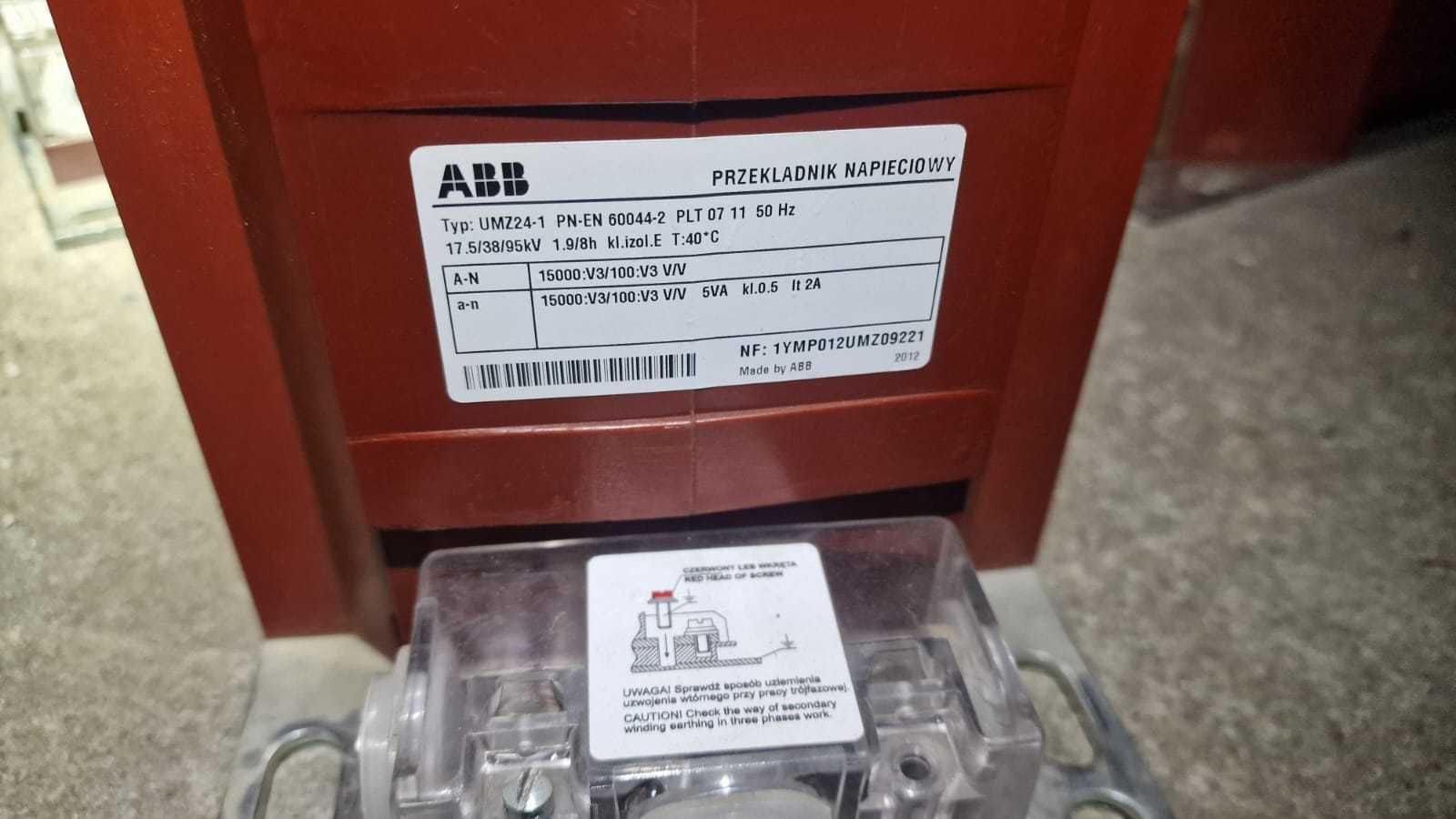 ABB 3 Przekładniki prądowe 15/5 FS5 kl 0.5 5VA i 3 napięciowe 5VA