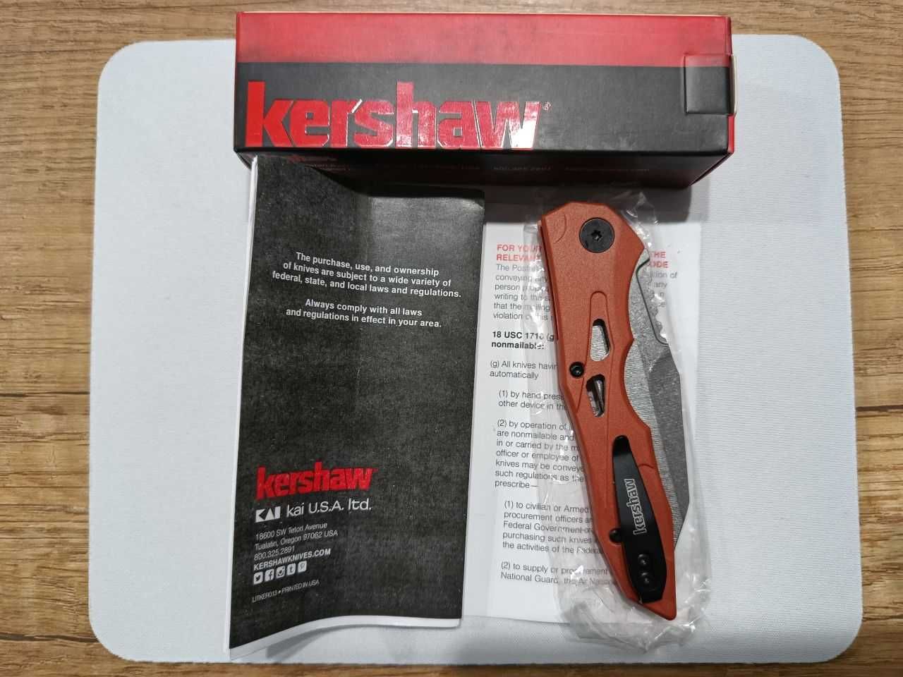 Nóż / folder KERSHAW - ceglasty
