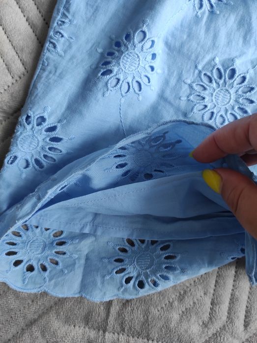 Ніжно голубий літній комбінезон з прошви бренд sosandar