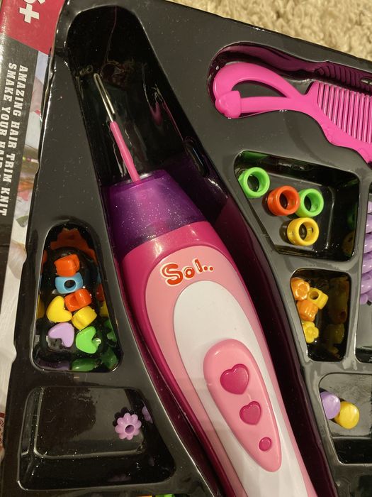 Jogo brinquedo missangas cabelo crianças