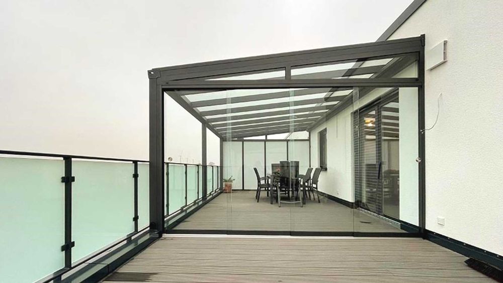 Ogród zimowy zadaszenie tarasu ze szkła/poliwęglanu