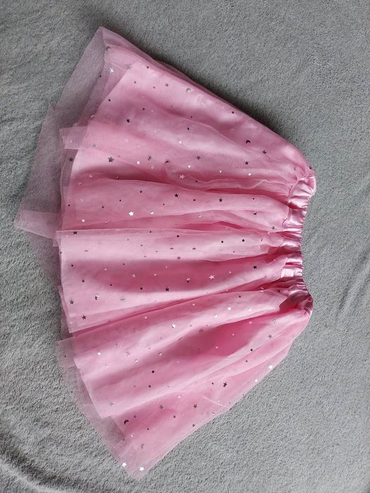 Spódniczka tuil tutu 98-104 różowa brokat