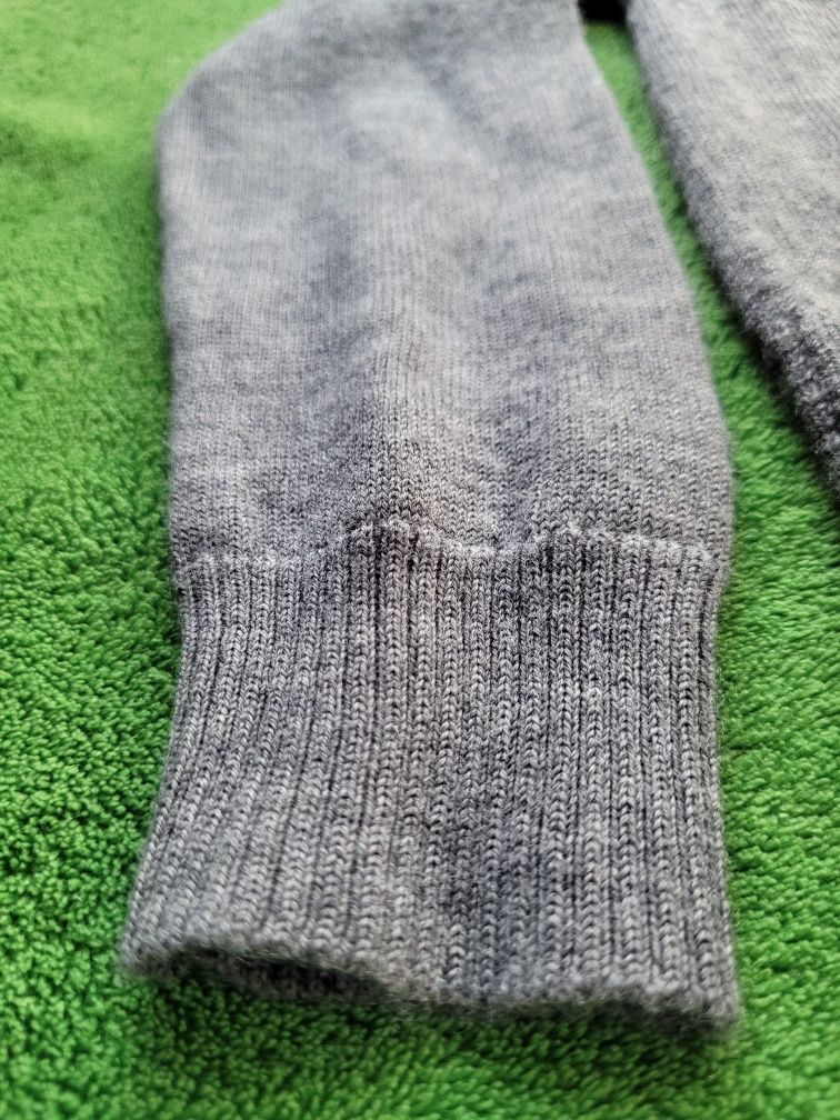 Sweter r 116 6lat LANULLVA wełna merino 100proc termiczny guziki