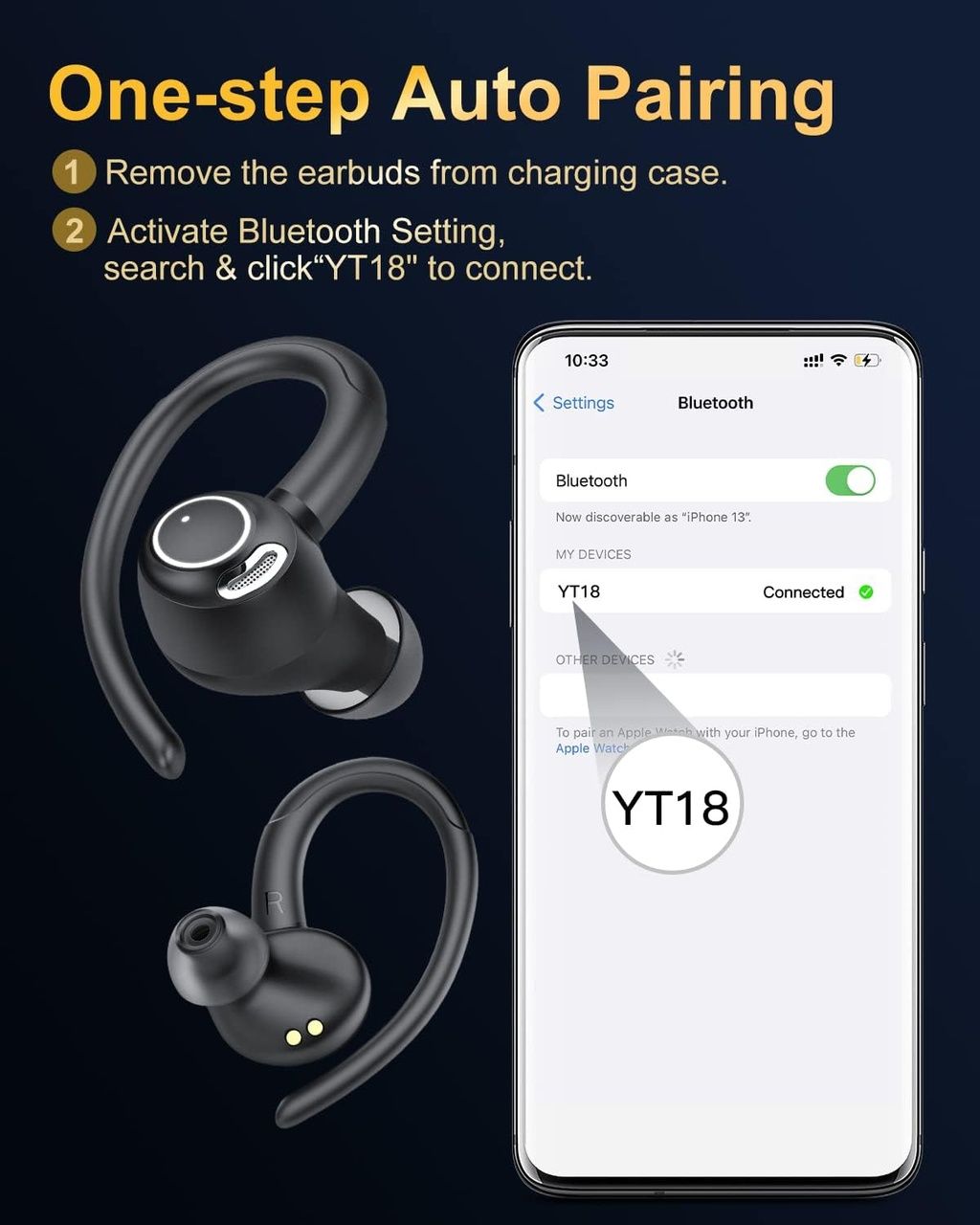 Спортивные Беспроводные наушники Jesebang yt-18, Bluetooth 5.3