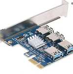 Adapter PCI-E na PCI-E 1 obrót 4 gniazdo pci-express 1x do 16x USB 3.0