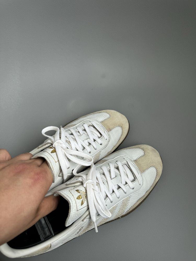 Кроссовки Adidas Samba кожаные белые женские(оригинал)