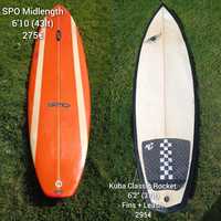 Prancha surf Mid Length Evolution 6'10 / Surfboard Kuba Classic Rocket