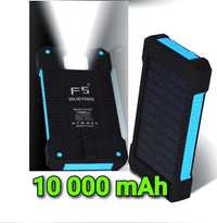 Power Bank Solar 10000 c фонариком на солнечной Повербанк Павербанк