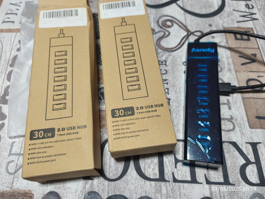 Estação de carregamento 7 USB