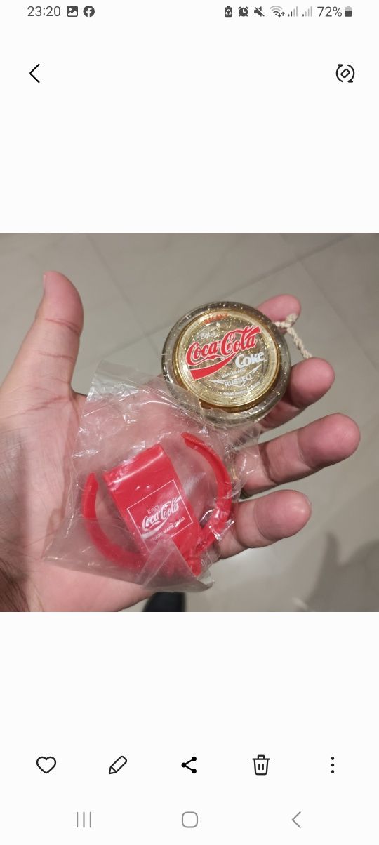 Yoyo com suporte ver fotos  Antigo e raro coca cola Russell